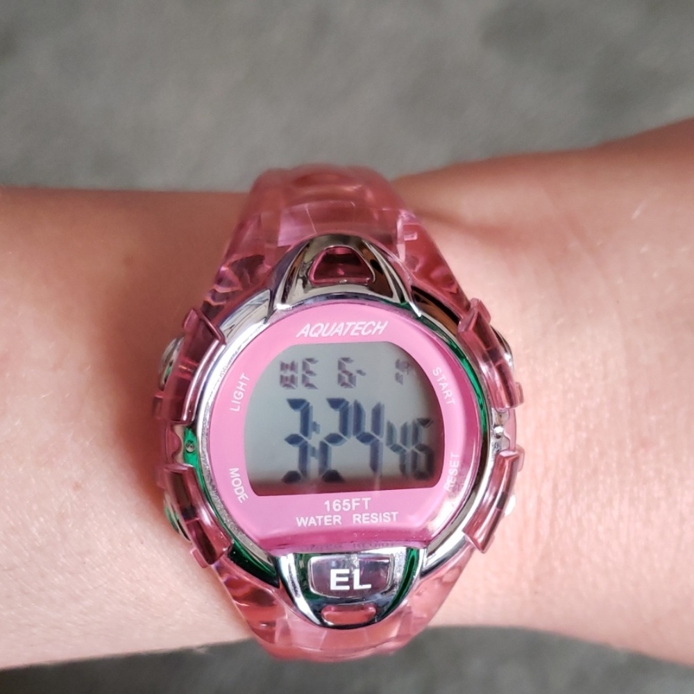 EUC Aquatech pink watch
